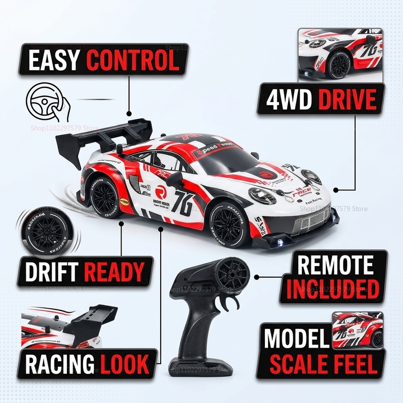 4WD-2.4G Drift Racing Car 1:24 - Hobby Quality Rc Cars avaliação e preço